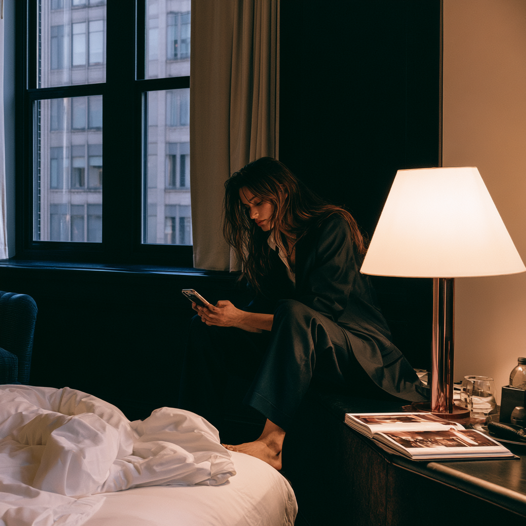 Hörbuch im Hotelzimmer