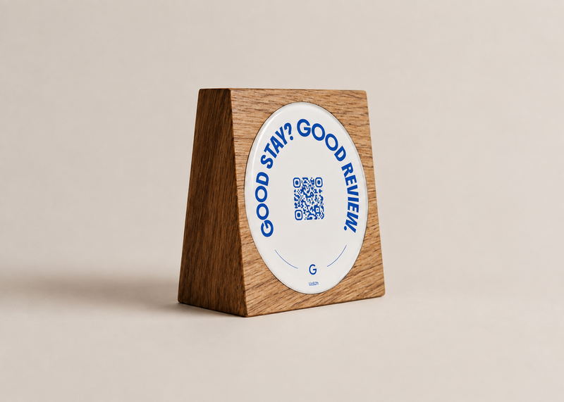 NFC & QR Code Display Stand for Google Reviews