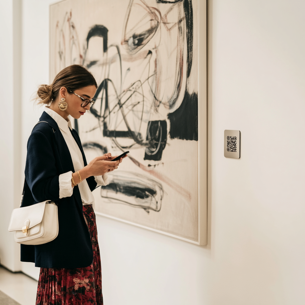 QR-Codes aus Edelstahl für Galerien