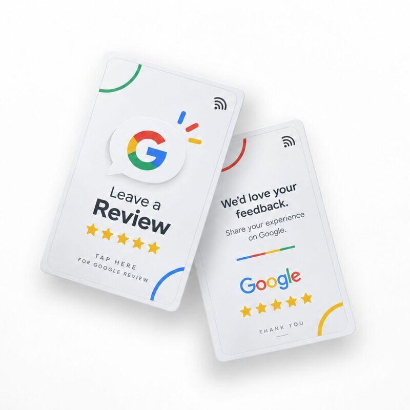 NFC- QR-Code Karten für Google-Rezensionen