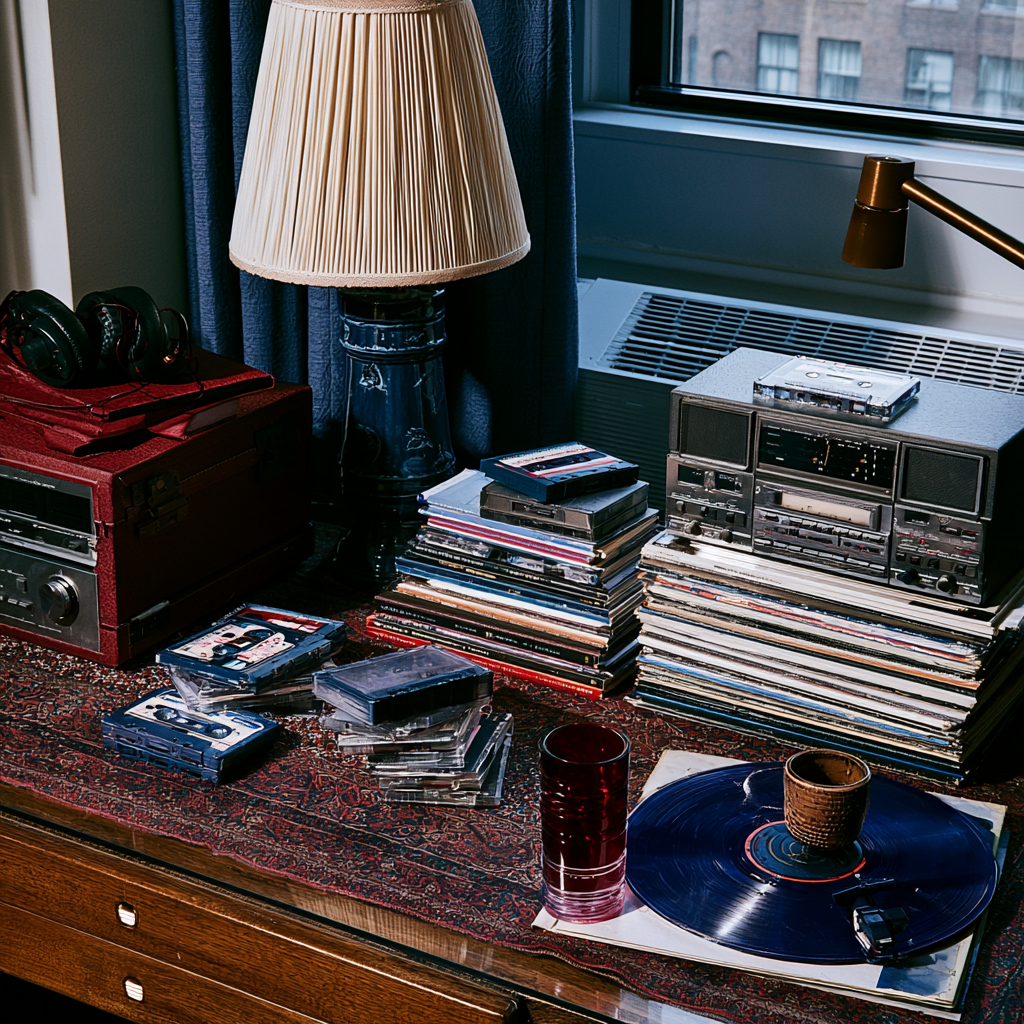 Kassetten und Schallplatten