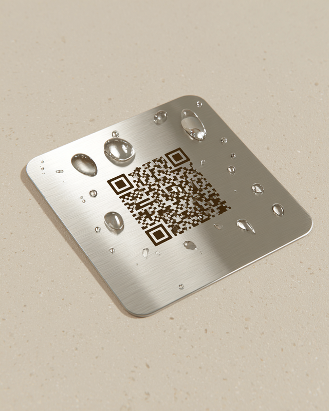 Robuster QR-Code Sticker für den Außenbereich