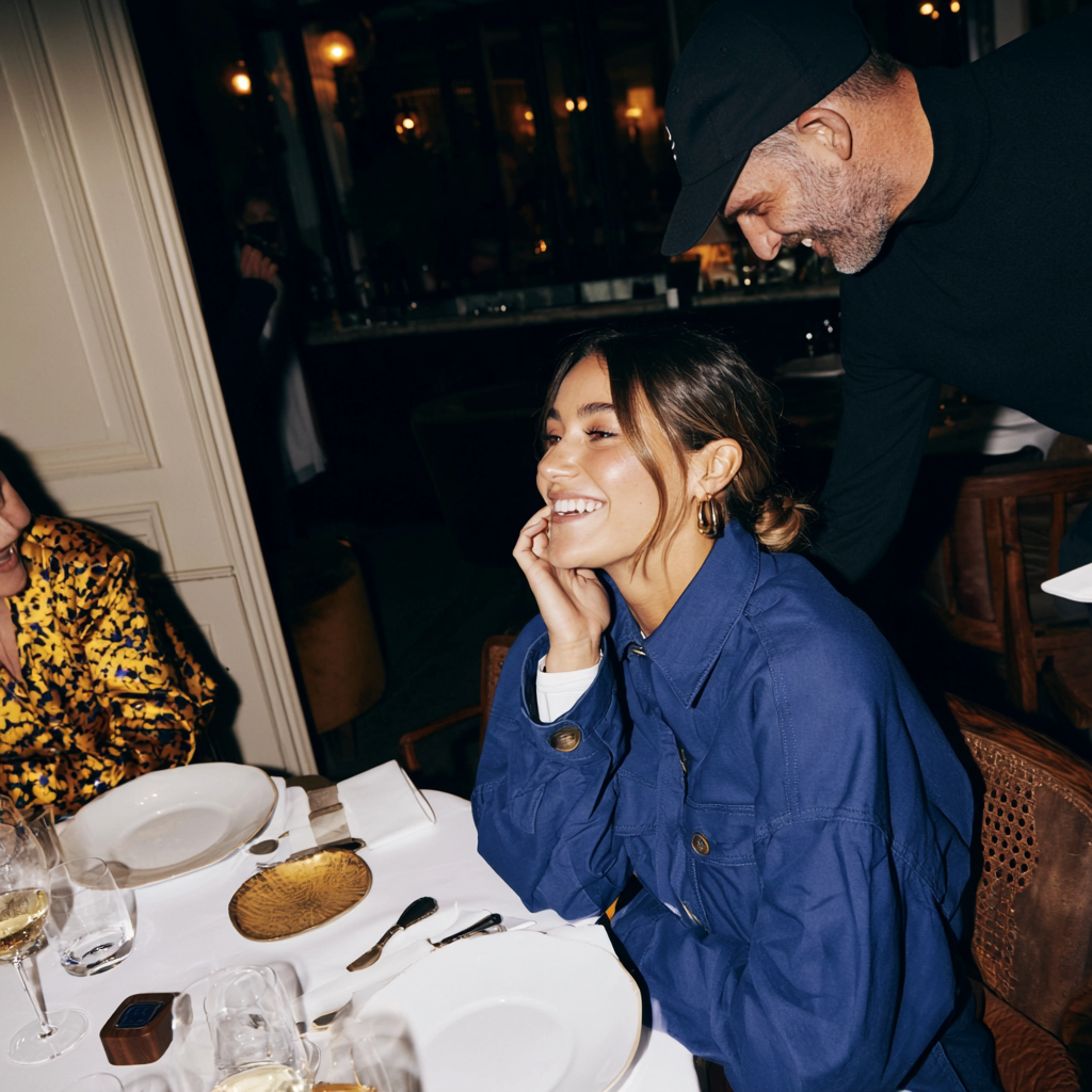 Happy guests in a restaurant