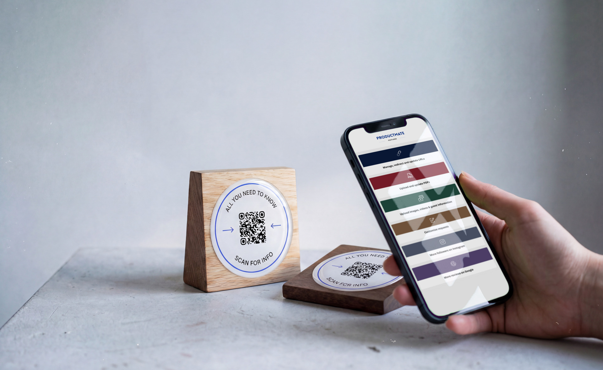 QR Code Aufsteller für Restaurants und Hotels