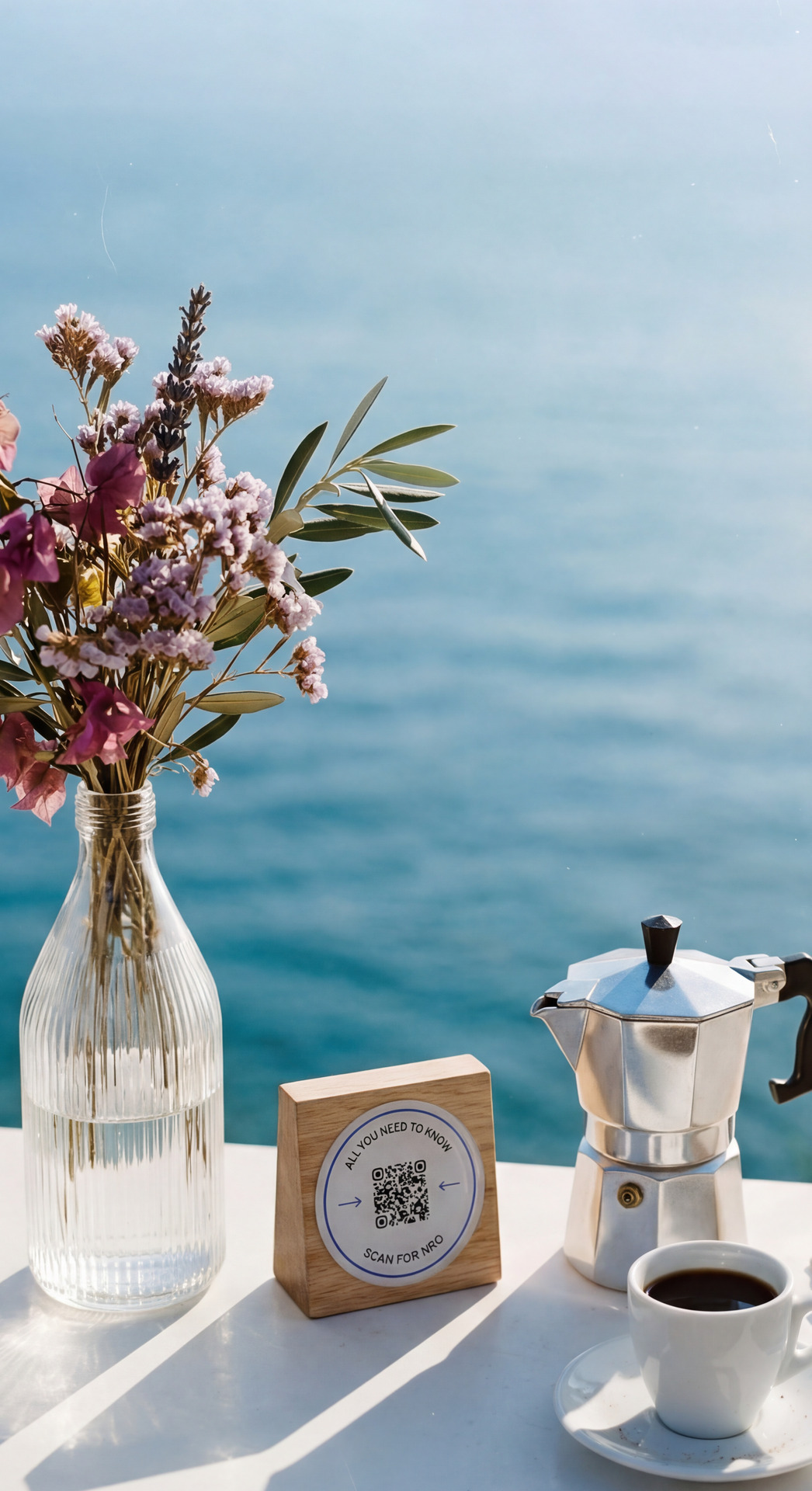 QR code table stand for digital menu for restaurants