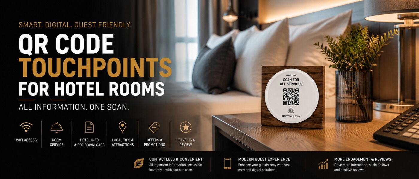 QR Code Aufsteller für Hotelzimmer