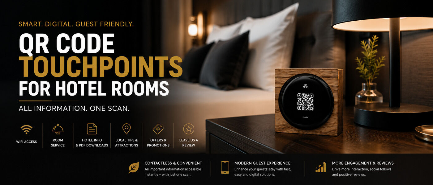 QR Code Aufsteller für Hotelzimmer