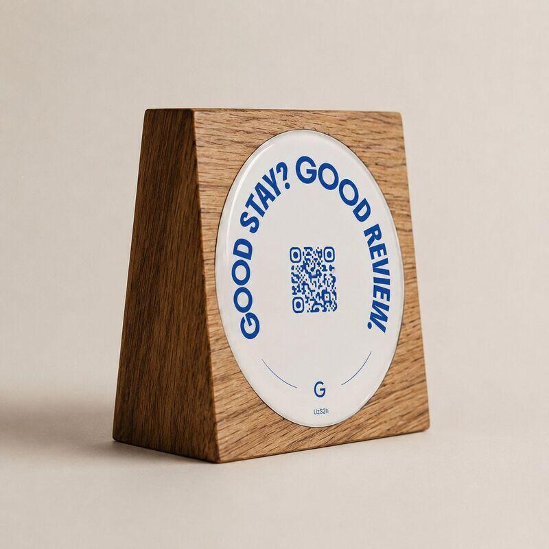 NFC- & QR-Code-Aufsteller für Google-Bewertungen